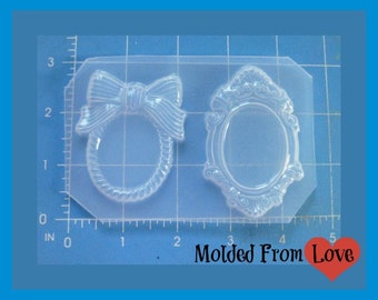 30mm Bow Setting and Ornate Settings Plastic Handmade Resin Mold