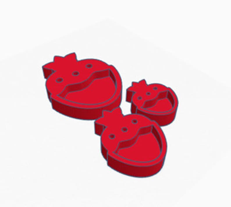 Chocolate Dipped Strawberry Shaker STL File For 3-D Printing File Only Not the Pieces