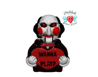 HORROR MOVIE Valentine Wanna Play? Handmade Plastic Mold/Bathbomb Mold/Bath Bomb Mold/Soap Mold/Plaster Mold/Chocolate Mold/ wax Mold