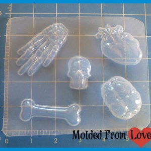 Spare Parts 5 Cavity Handmade Flexible Plastic Resin Mold image 1