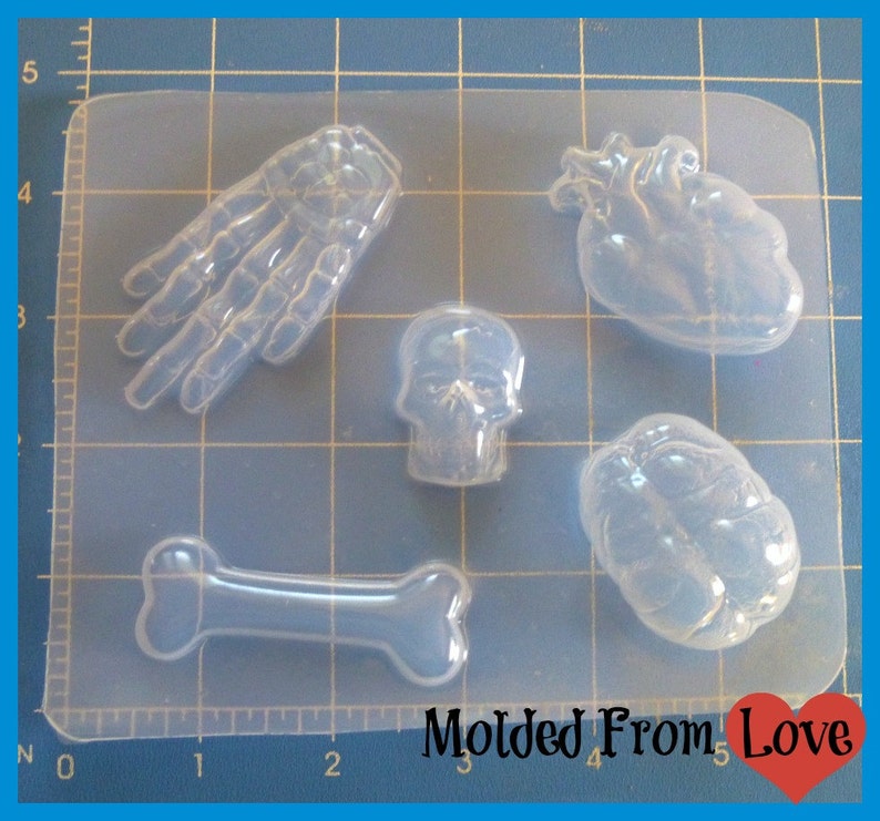 Spare Parts 5 Cavity Handmade Flexible Plastic Resin Mold image 1