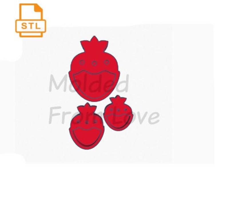 Chocolate Dipped Strawberry Shaker STL File For 3-D Printing File Only Not the Pieces