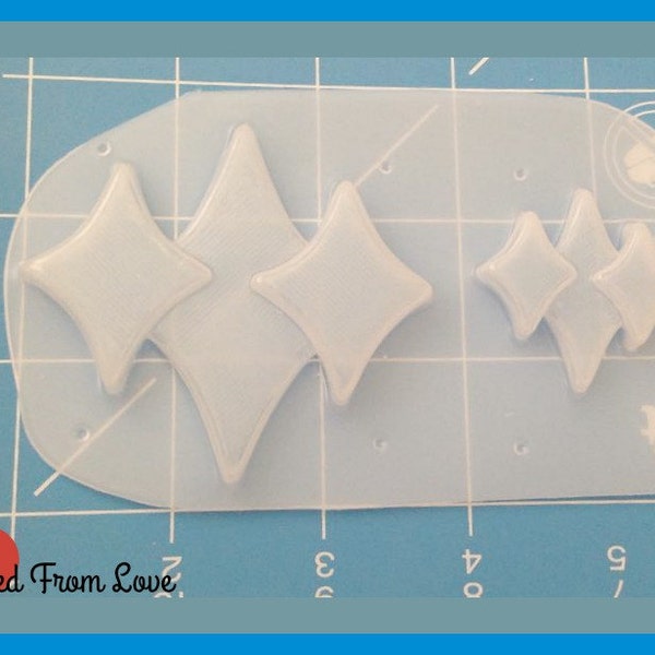 MFL Exclusive 2 New Triple Atomic Diamond Brooches handmade Plastic Mold