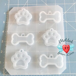 Dog Tag Resin Mold Heart Star Square Wave Silicone Mold 