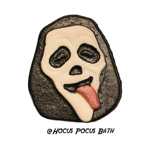 Scary Mask with tongue Handmade Plastic Mold/ BathBomb Mold | Bath Bomb Mold | Soap Mold | Chocolate  Mold | wax mold/Plaster Mold/Bathbomb