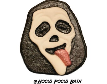 Scary Mask with tongue Handmade Plastic Mold/ BathBomb Mold | Bath Bomb Mold | Soap Mold | Chocolate  Mold | wax mold/Plaster Mold/Bathbomb