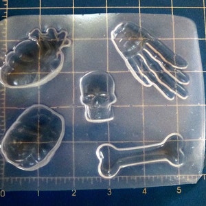 Spare Parts 5 Cavity Handmade Flexible Plastic Resin Mold image 2