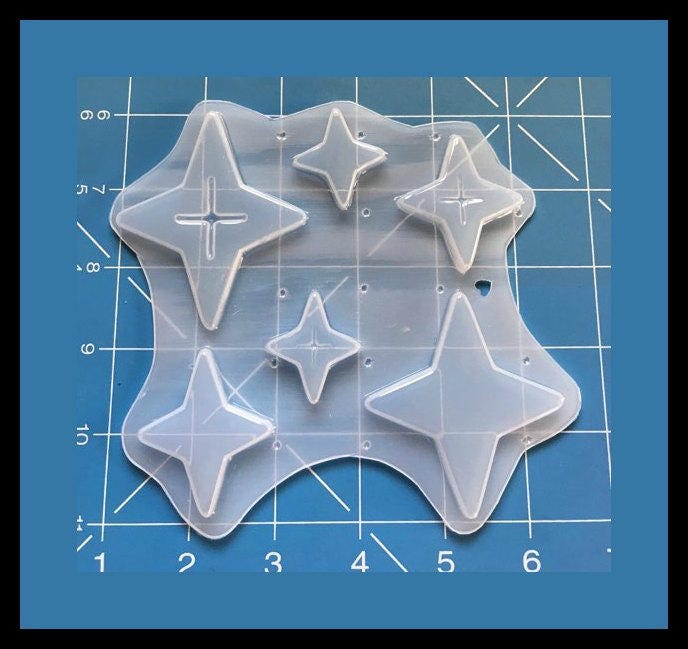 Diamond Ripple Hangtag Star Geometric Shape Keychain Mold – IntoResin
