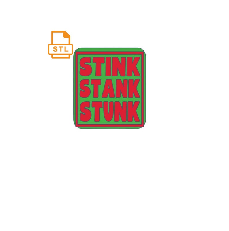 Stink Stank Stunk Grinch Straw Topper Buddy STL file For 3D pri Stink Stank Stunk Grinch Straw Topper Buddy STL file For 3D pri