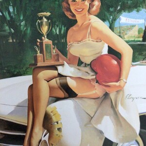 Gil Elvgren, Pin-up and Glamour Artist, Bookplate for Framing, Glamour Art, Girly Art, Wall Art