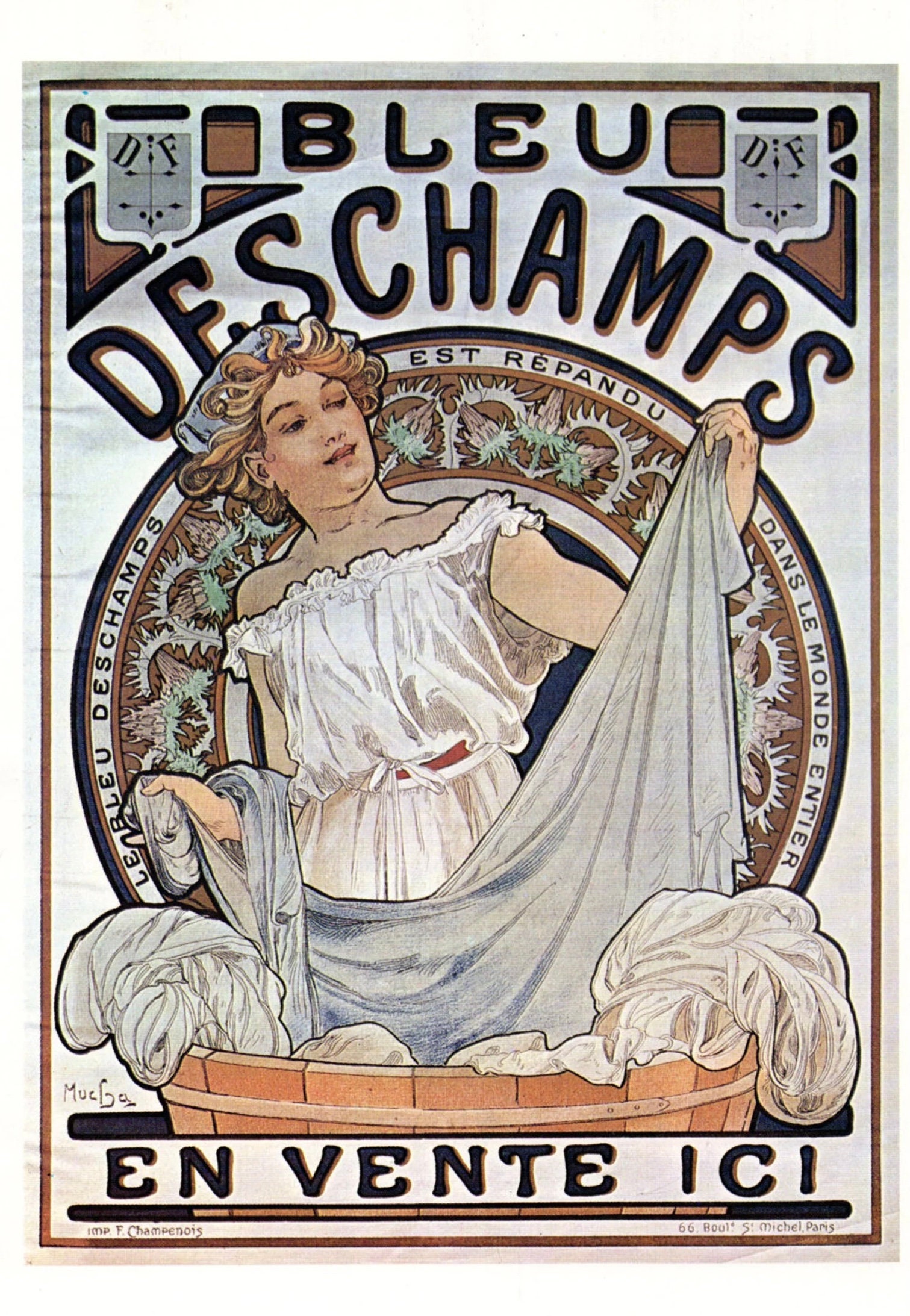 アルフォンス・ミュシャ、ロス・シガリロス・パリ/ブルー・デシャン