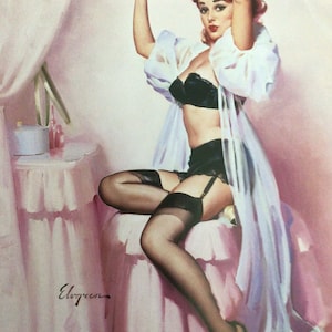 Gil Elvgren, Pin-up and Glamour Artist, Bookplate for Framing, Glamour Art, Girly Art, Wall Art