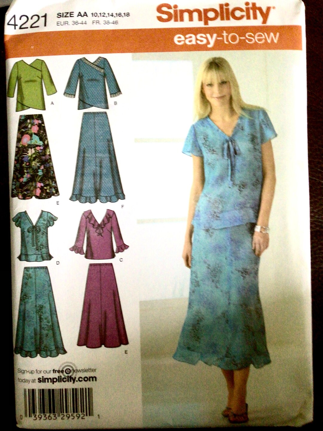 Simplicity 4221, Uncut Sewing Pattern, Easy Sew, Misses/womens Skirt in ...