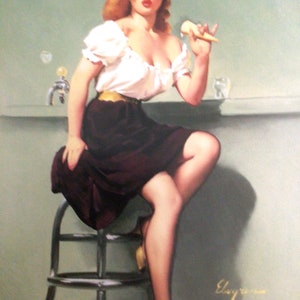 Gil Elvgren, Pin-up and Glamour Artist, Bookplate for Framing, Glamour Art, Girly Art, Wall Art