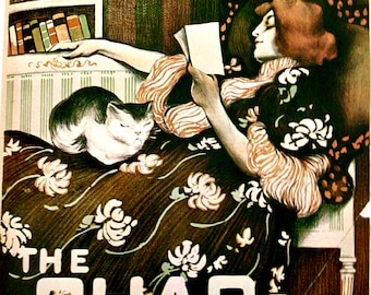 J. C. Leyendecker, Poster for a Magazine,  Advertisement, Vintage Book Print, Unframed Cat Print, Wall Art