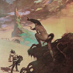 Frank Frazetta, Bookplate Print for Framing, PONY TAIL,  Science Fiction, Fantasy Art