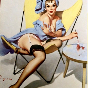 Gil Elvgren, Pin-up and Glamour Artist, Bookplate for Framing, Glamour Art, Girly Art, Wall Art