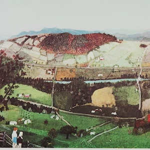 Grandma Moses, Cambridge Valley, Vintage Book Page Print, Americana, Primitive