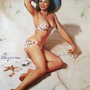 Gil Elvgren, Pin-up and Glamour Artist, Bookplate for Framing, Glamour Art, Girly Art, Wall Art