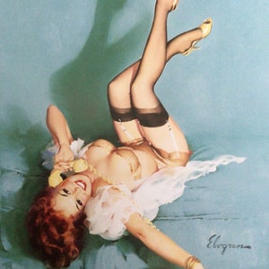 Gil Elvgren, Pin-up and Glamour Artist, Bookplate for Framing, Glamour Art, Girly Art, Wall Art