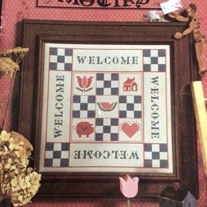 Counted Cross Stitch Pattern Booklet, Folk Art Motifs, 1984 The Graph Menagerie