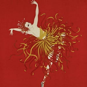 Erté 1984 Original Vintage Large 2-sided Print – Art Deco