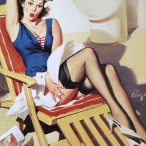 Gil Elvgren, Pin-up and Glamour Artist, Bookplate for Framing, Glamour Art, Girly Art, Wall Art
