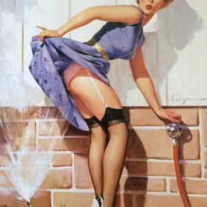 Gil Elvgren, Pin-up and Glamour Artist, Bookplate for Framing, Glamour Art, Girly Art, Wall Art