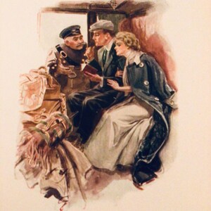 THE HONEYMOON, Harrison Fisher’s American Girls, 5” x 7.75”, Antique Book Print , Unframed, Victorian Age Fashion Art, Printed in 1912