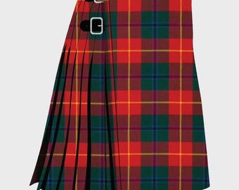 Handmade Scottish Tartan Kilt: Turnbull Modern Dress, 8 Yards