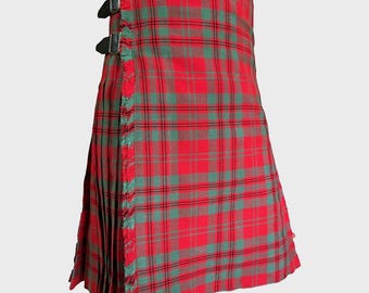Handmade Scottish Livingston Ancient Tartan Kilt: 8 Yard Traditional Highland Dress