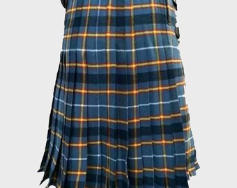 Clan Bain Plaid Premium Tartan Kilt Scottish Highland Men's