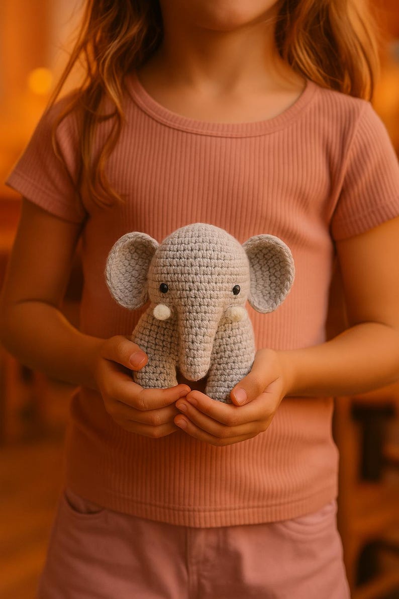 Elephant Amigurumi Crochet Pattern PDF – Easy Stuffed Animal Tutorial for Beginners image 3
