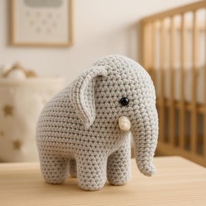 Elephant Amigurumi Crochet Pattern PDF – Easy Stuffed Animal Tutorial for Beginners image 4