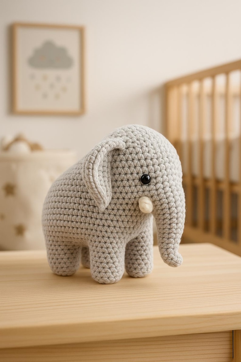 Elephant Amigurumi Crochet Pattern PDF – Easy Stuffed Animal Tutorial for Beginners image 4