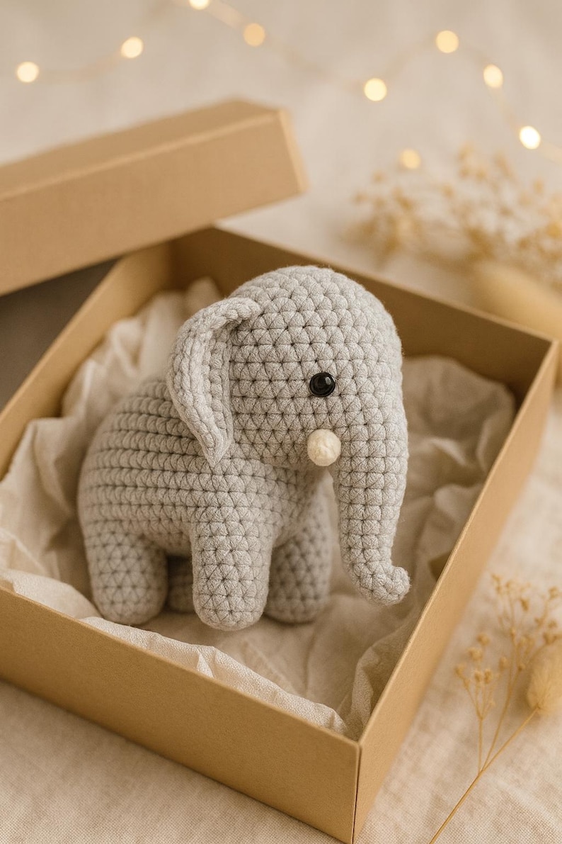 Elephant Amigurumi Crochet Pattern PDF – Easy Stuffed Animal Tutorial for Beginners image 5