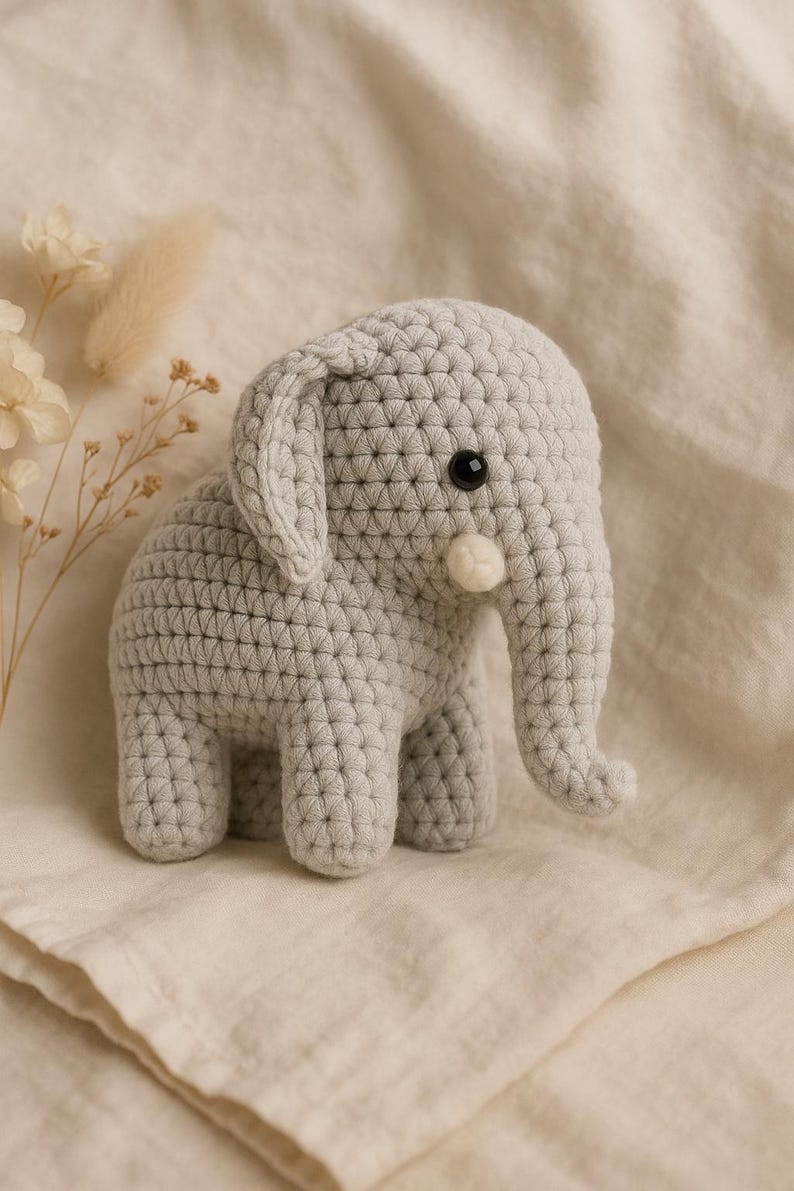 Elephant Amigurumi Crochet Pattern PDF – Easy Stuffed Animal Tutorial for Beginners image 2
