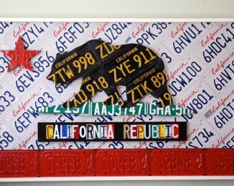 California State Flag - License Plate Art original