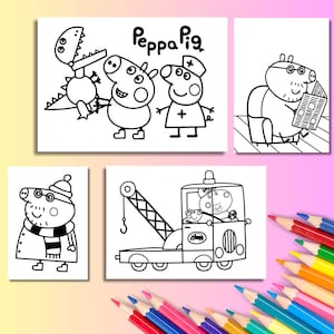 50 Peppa Pig Coloring Page for Kid, Printable Coloring Pages, Kids Busy ...