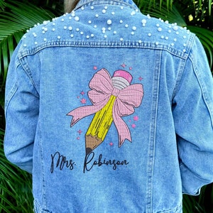 Embroidered Personalized Teacher Jacket, Custom Teacher Jacket, Teacher Gift, Personalized Teacher Gifts,Gift For Mom, Appreciation Gift