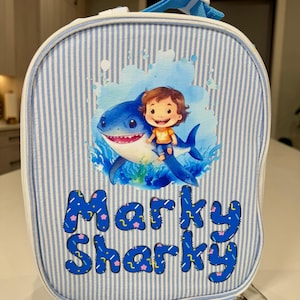 Personalized Lunch Bags for Kids, Insulated Lunch Bag, Seersucker Lunch Bag, Monogrammed Kids Lunch Bag,Custom Lunch Box,Back To School Gift