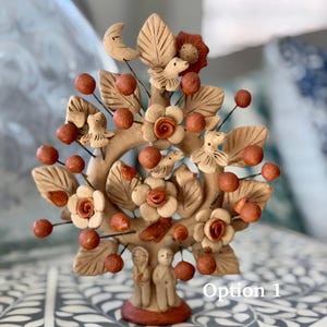 Árbol de Vida from Santa María Atzompa Oaxaca – Barro Rojo Tree of Life Sculpture – Handmade Mexican Folk Art by Colores del Suelo Option 1