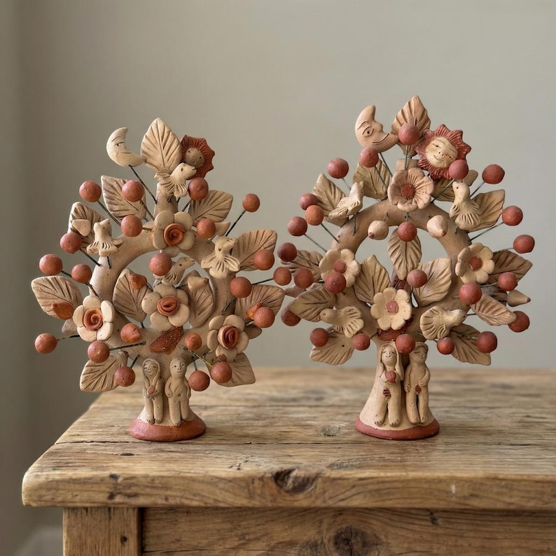 Árbol de Vida from Santa María Atzompa Oaxaca – Barro Rojo Tree of Life Sculpture – Handmade Mexican Folk Art by Colores del Suelo image 1