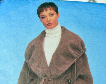 Uncut Montana Jumpsuit and Coat Pattern Bust 38 Dated 1989 Fabric Tag Included Vogue Paris Original 2389