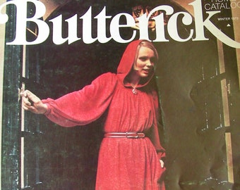 Vintage BUTTERICK Pattern Fashions PATTERN Book Catalog -   Winter 1973 Soft Holiday Fashions - Designer's John Kloss, Kenzo, Evening