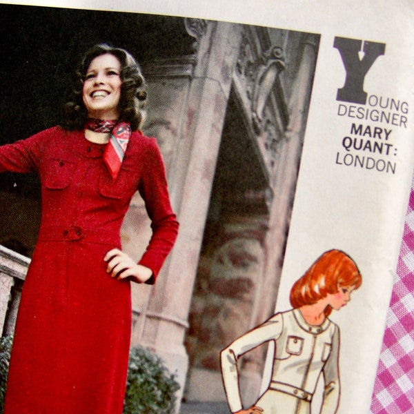 UNCUT *1970's Butterick 6099 / MARY QUANT London Young Designer: Fabulous  Misses' Semi-fitted Dress & Flared Pants / Size 10, Bust 32.5