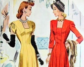 RARE * UNCUT * Vintage McCall Pattern 4548 / BEAUTIFUL Misses' Evening Length Draped Dress in 2 Lengths  / size 12 bust 30