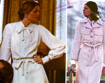 Emanuel Ungaro Designer  * Vogue  Paris Original Pattern 2928 * UNCUT *   Ladies  Beautiful  Dress and Coat for Day or Evening * Bust 34