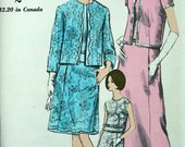 1950s VOGUE special design sewing Pattern 6932 Evening Gown or Dress and Jacket UNCUT size 33 bust