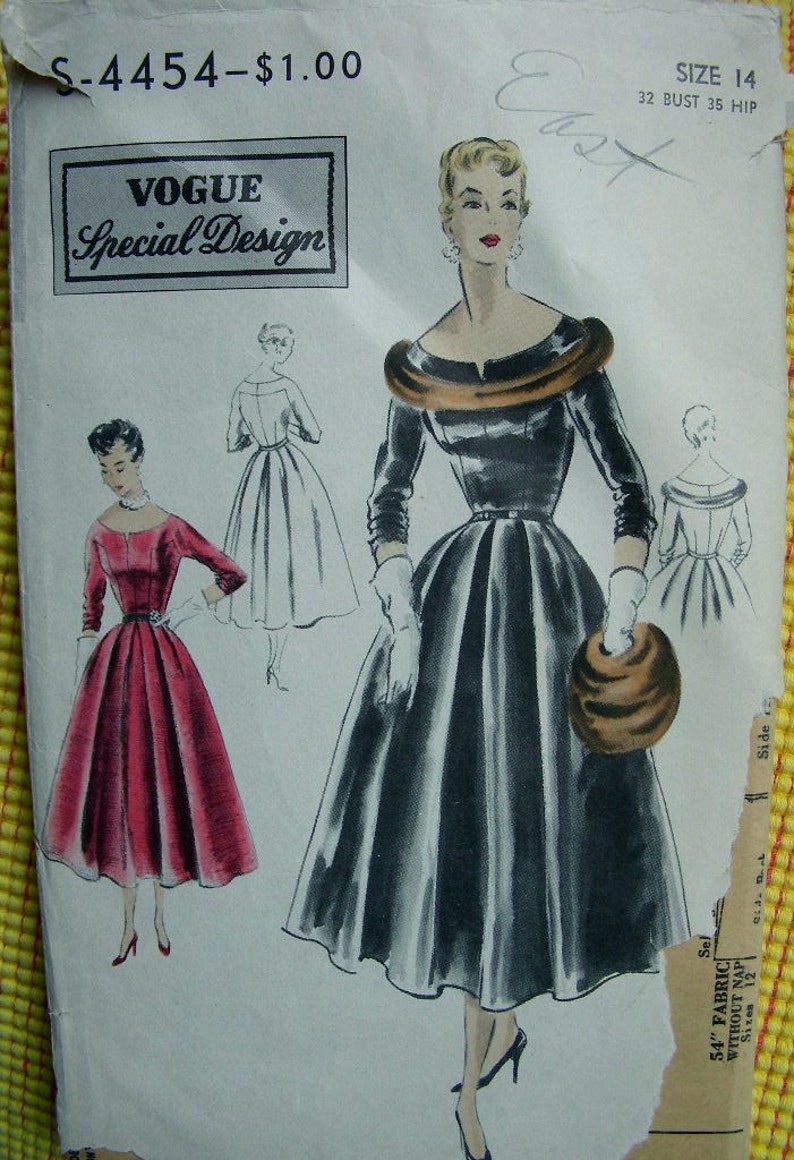 vintage 1950s metallic brocade evening gown / VOGUE Special Design pattern S 4270 / halter dress XS